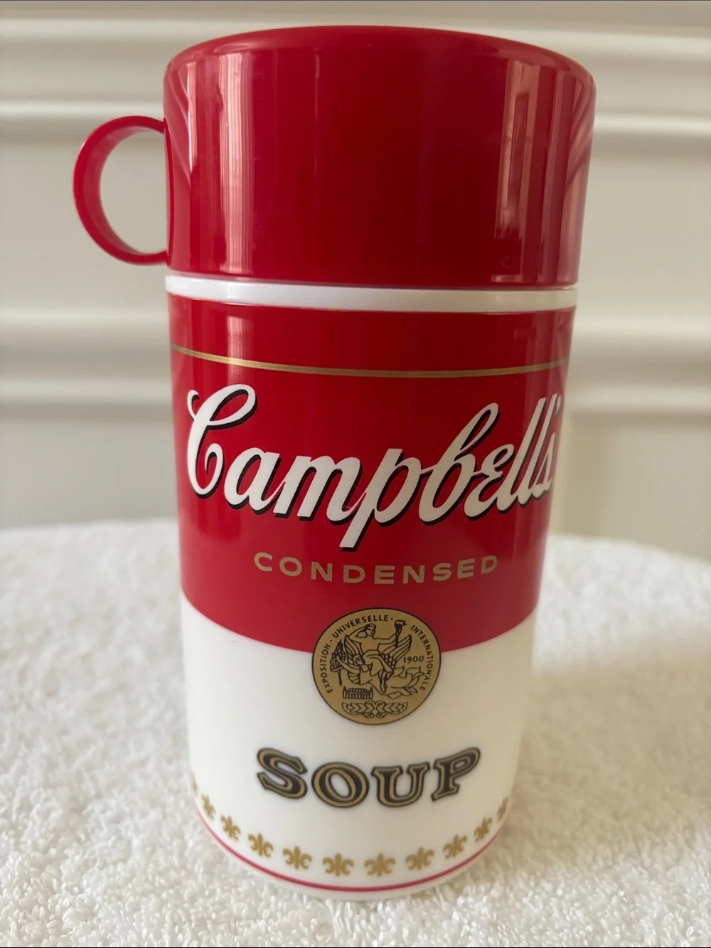 Cambell’s Red & White Condensed Soup Container - Keeps Soup Warm Dated 1998